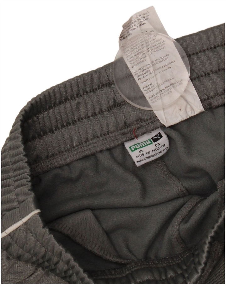 Puma Boys Graphic Tracksuit Trousers Joggers 10-11 Years  Grey Polyester