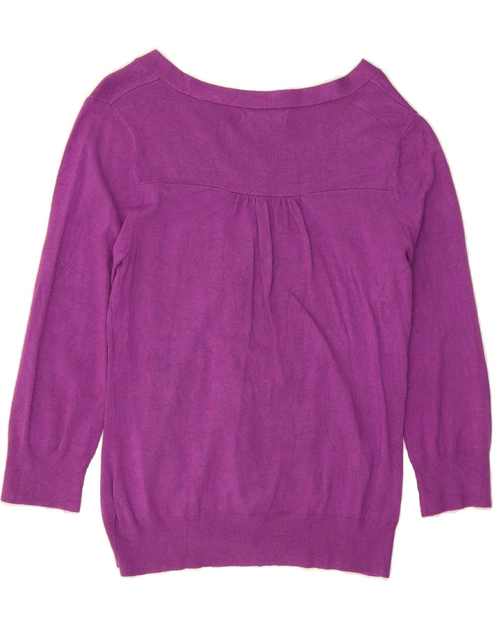 MOSSIMO Womens Cardigan Sweater UK 12 Medium Purple Rayon Vintage Mossimo and Second-Hand Mossimo from Messina Hembry 