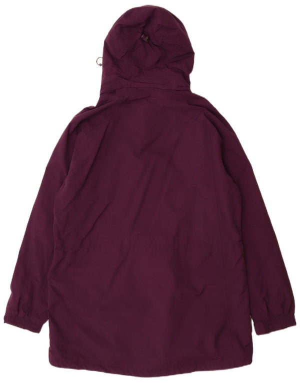 Mountain Warehouse Womens Hooded Raincoat UK 20 2XL Purple Nylon