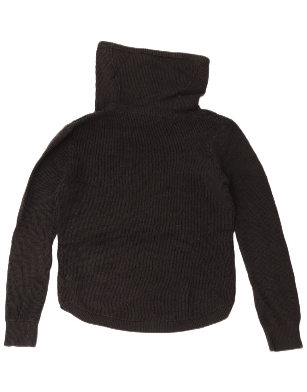 Ralph Lauren Womens Roll Neck Jumper Sweater UK 14 Medium Black Cotton