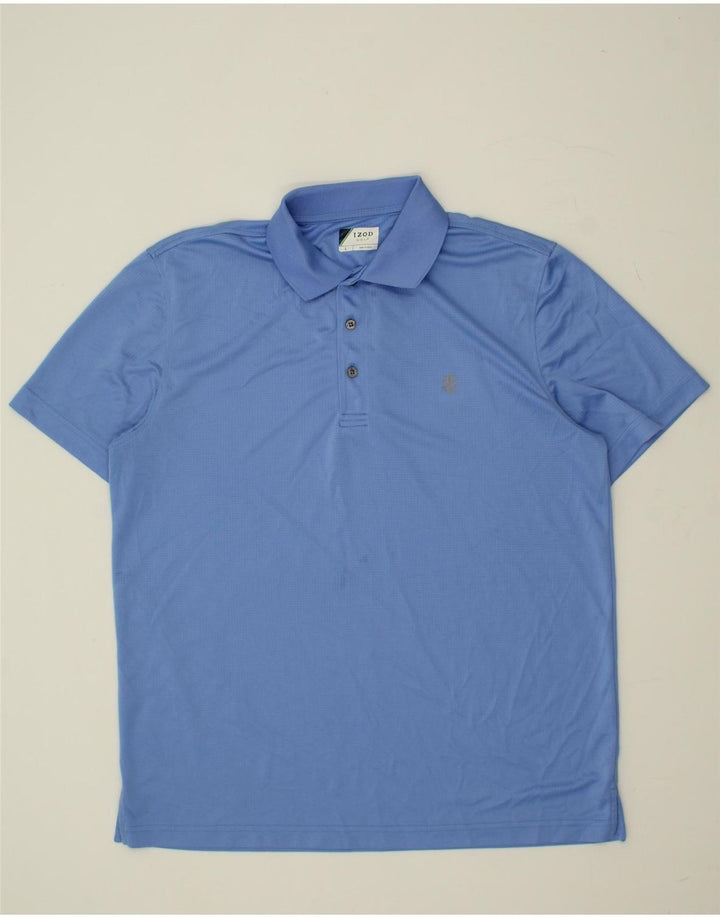 IZOD Mens Golf Polo Shirt Large Blue Polyester Vintage Izod and Second-Hand Izod from Messina Hembry 