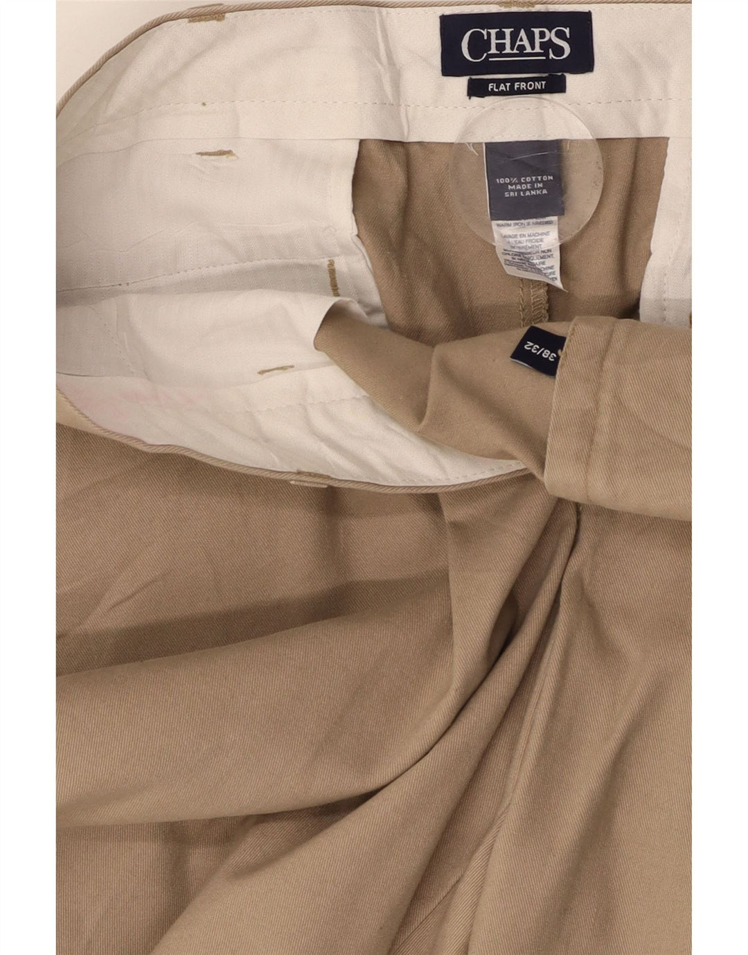 CHAPS Mens Straight Chino Trousers W38 L32 Beige Cotton Vintage Chaps and Second-Hand Chaps from Messina Hembry 