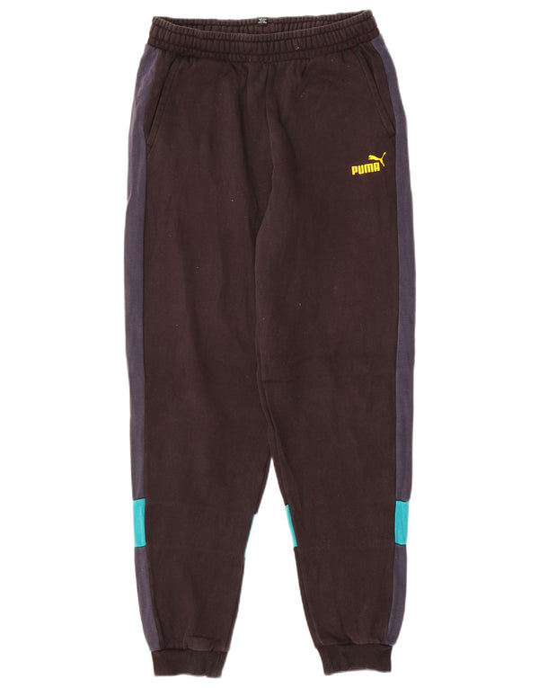 Puma Boys Tracksuit Trousers Joggers 15-16 Years  Black Colourblock