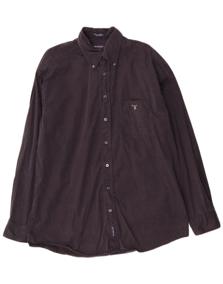 Gant Mens Shirt Large Navy Blue Cotton