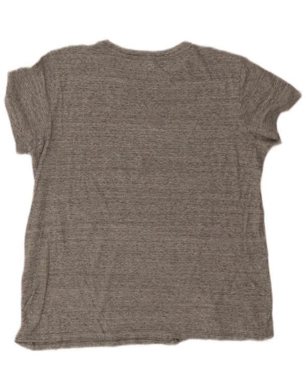 Levi's Womens Graphic T-Shirt Top UK 14 Medium Grey Flecked Logo