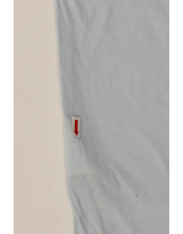 Vans Mens Custom Fit Graphic T-Shirt Top Small Blue Cotton