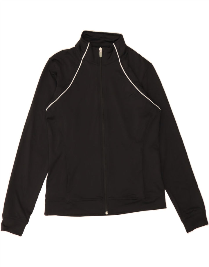 NIKE Womens Tracksuit Top Jacket US 8/10 Medium Black Polyester Vintage Nike and Second-Hand Nike from Messina Hembry 