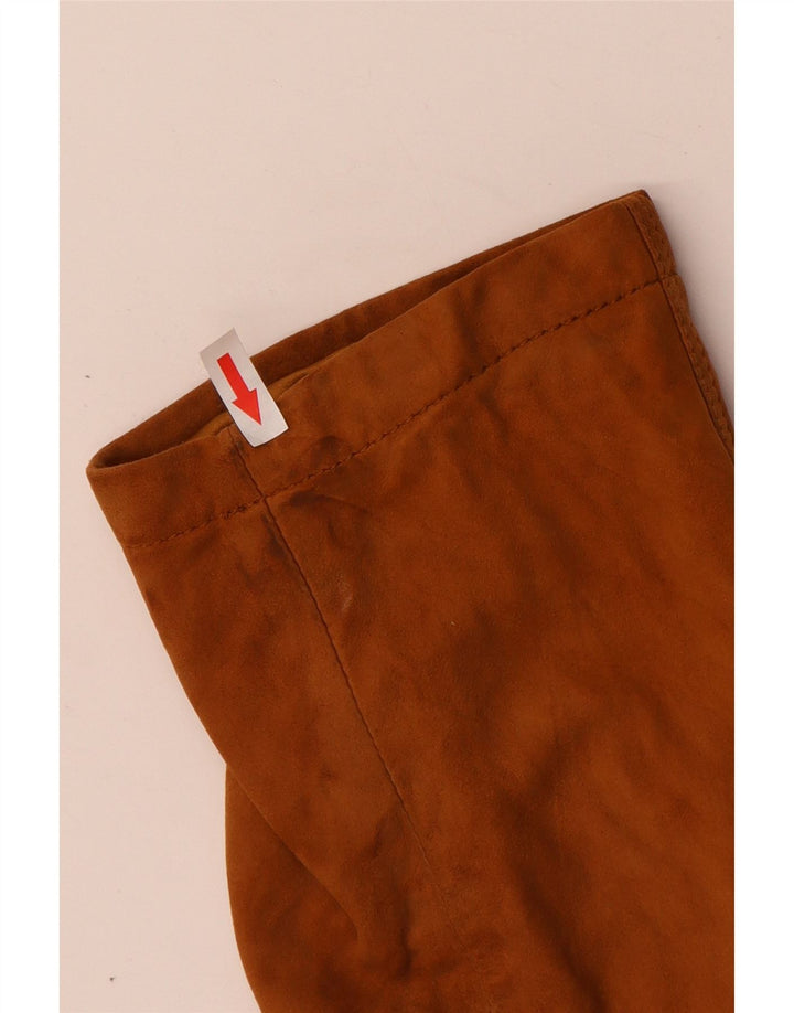 Vintage Womens Suede Jacket IT 42 Medium Brown Leather