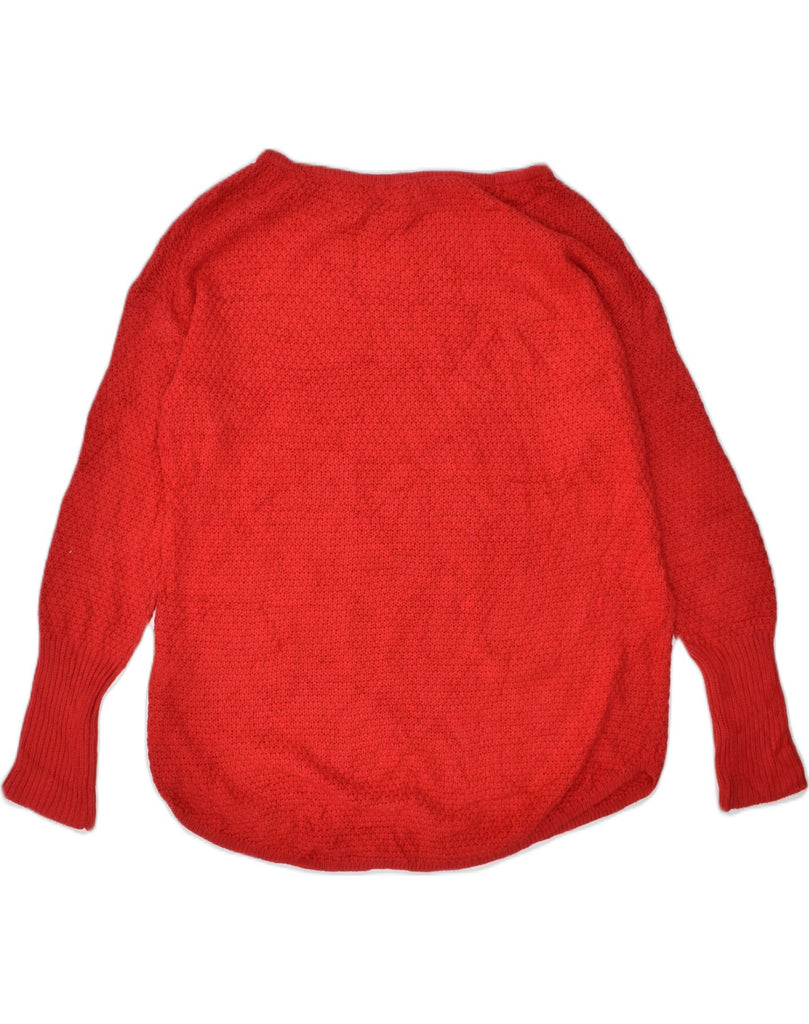 CHAPS Womens Boat Neck Jumper Sweater UK 14 Medium Red Cotton | Vintage | Thrift | Second-Hand | Used Clothing | Messina Hembry 