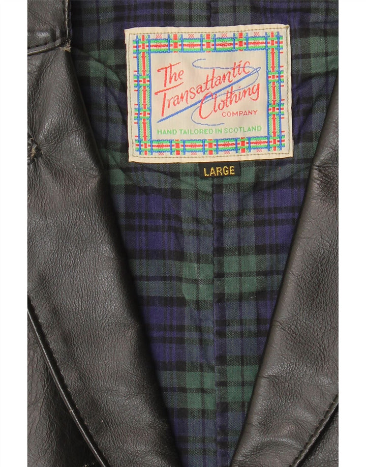 Vintage Mens Waistcoat Large Black