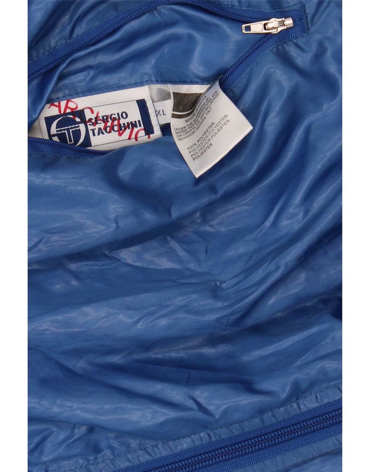 Sergio Tacchini Mens Reversible Jacket UK 42 XL Blue Colourblock Polyester