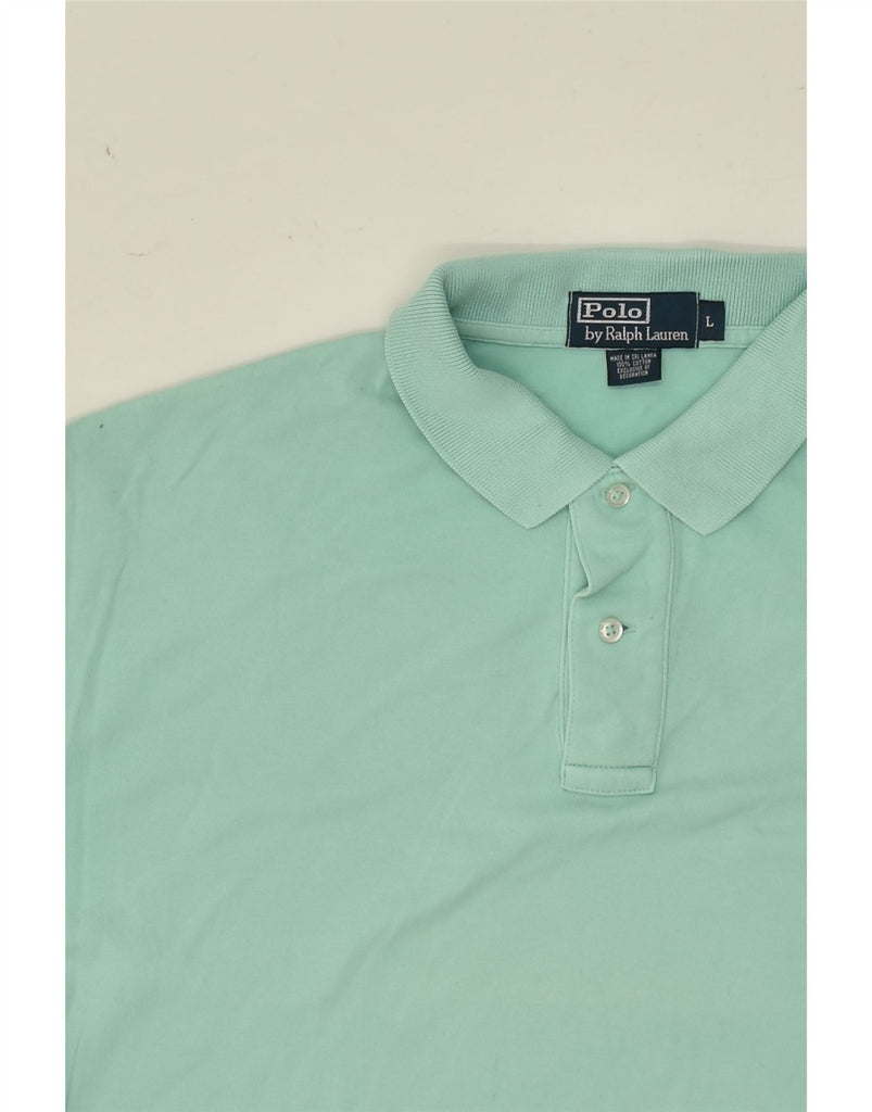 POLO RALPH LAUREN Mens Polo Shirt Large Green Cotton | Vintage Polo Ralph Lauren | Thrift | Second-Hand Polo Ralph Lauren | Used Clothing | Messina Hembry 