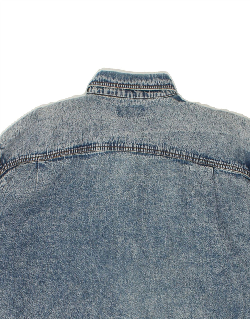 VINTAGE Mens Denim Shirt XL Blue Cotton Vintage Vintage and Second-Hand Vintage from Messina Hembry 