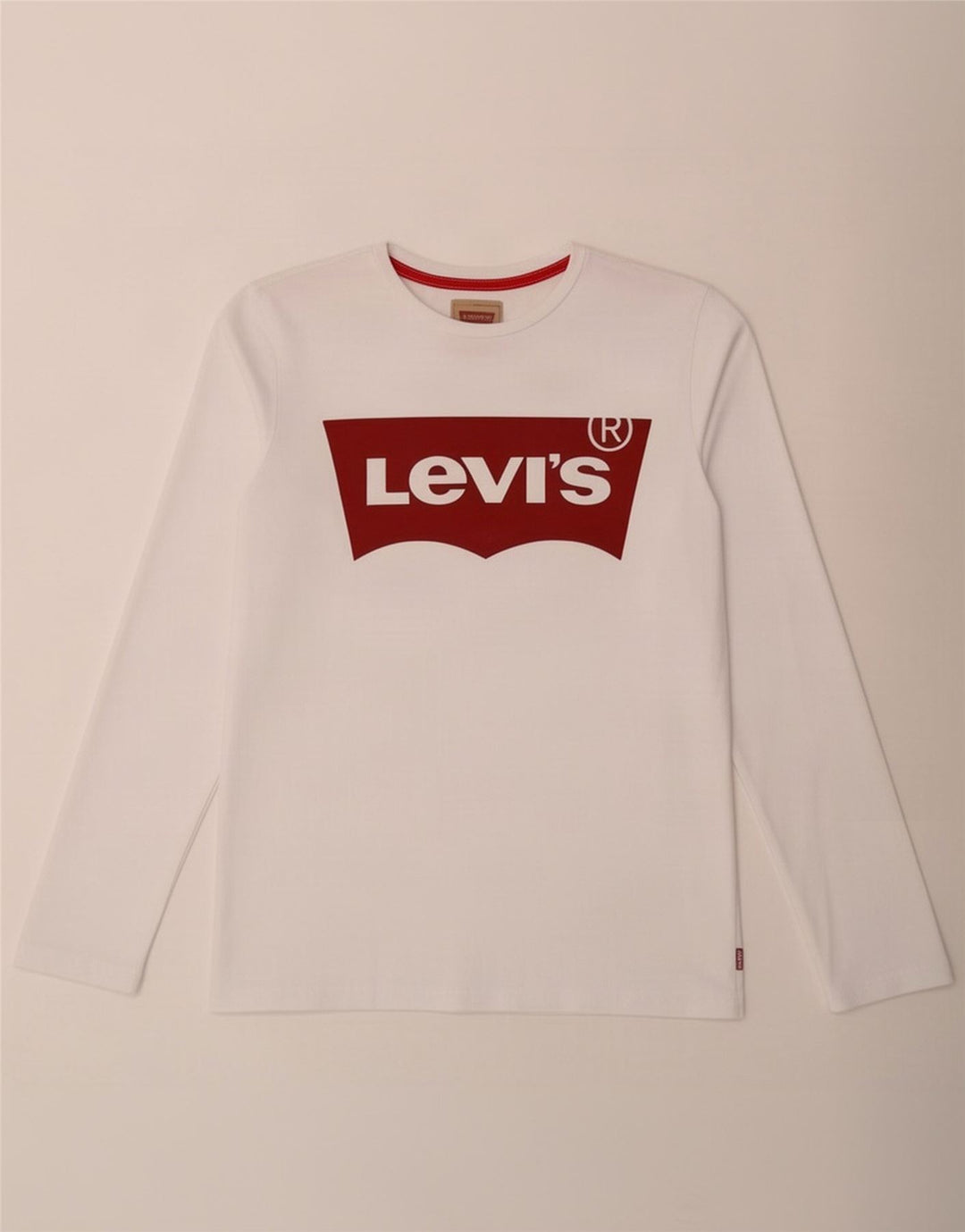 Levi's Boys Graphic Top Long Sleeve 15-16 Years White Cotton