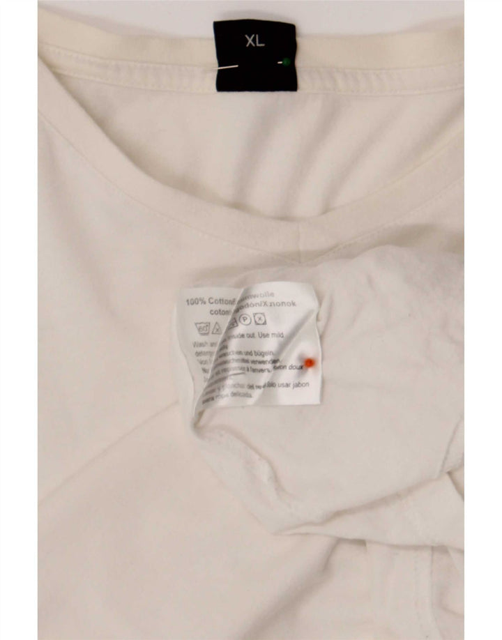 Hugo Boss Mens T-Shirt Top XL White Cotton