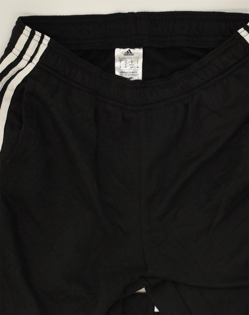 ADIDAS Womens Tracksuit Trousers UK 10 Small Black Polyester | Vintage Adidas | Thrift | Second-Hand Adidas | Used Clothing | Messina Hembry 