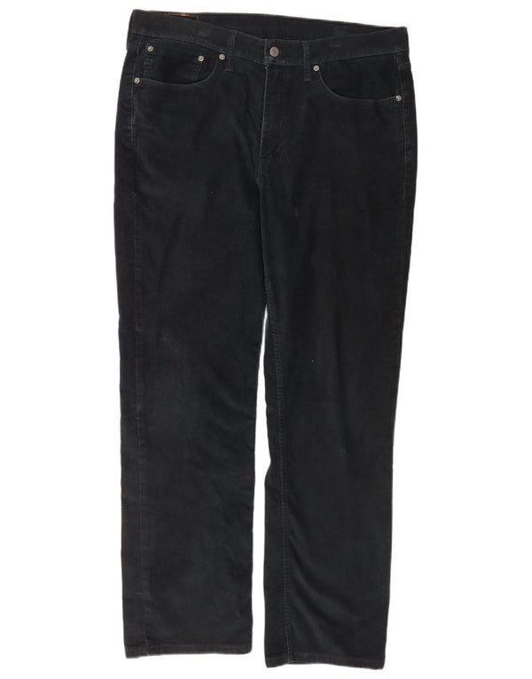 Levi's Mens 514 Straight Corduroy Trousers W36 L32 Navy Blue Cotton