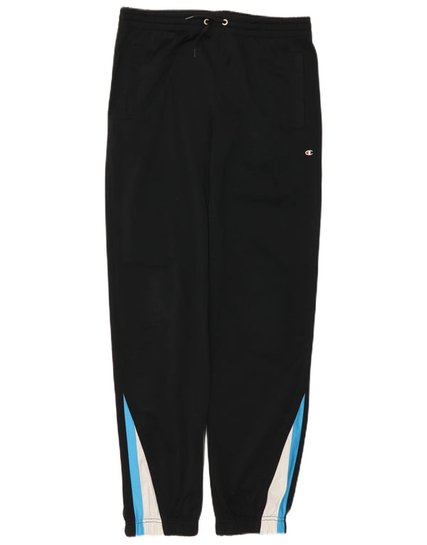 Champion Girls Tracksuit Trousers Joggers 13-14 Years XL Black Colourblock