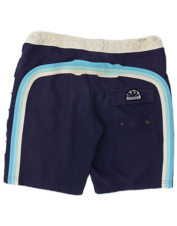 Sundek Boys Swimming Shorts 13-14 Years  Navy Blue Floral Polyester