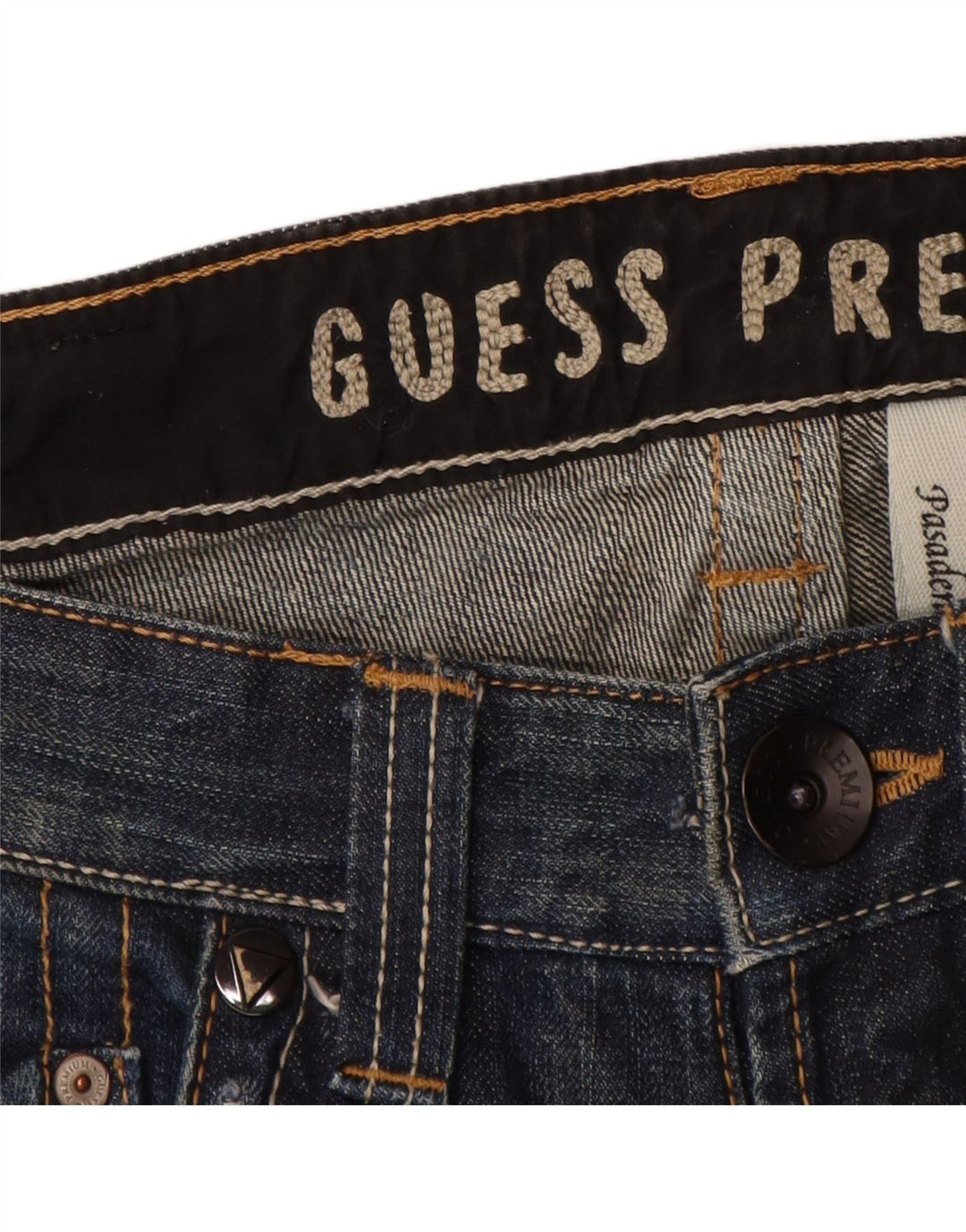 GUESS Mens Pasadena Straight Jeans W28 L32 Blue Cotton