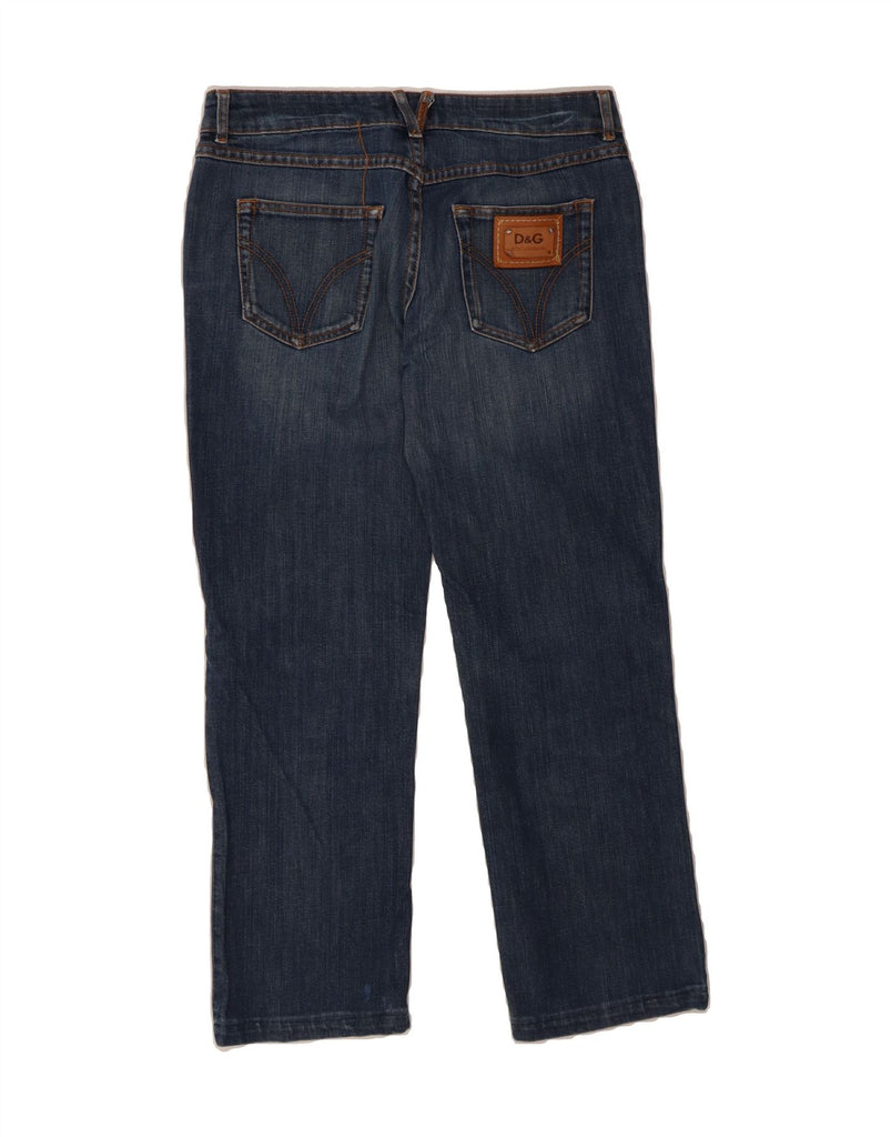 DOLCE & GABBANA Womens Low Waist Crop Straight Jeans W29 L26 Navy Blue Vintage Dolce & Gabbana and Second-Hand Dolce & Gabbana from Messina Hembry 