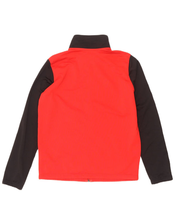 Nike Boys Tracksuit Top Jacket 13-14 Years XL Red Colourblock Polyester