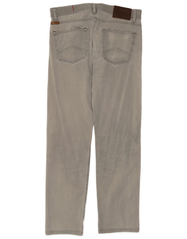 Marlboro Classics Mens Straight Casual Trousers W32 L30 Grey Cotton