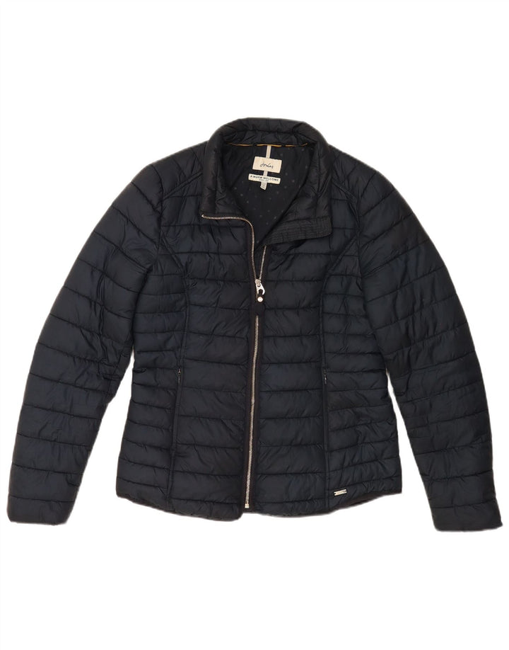 Joules Womens Padded Jacket UK 12 Medium Navy Blue Polyester