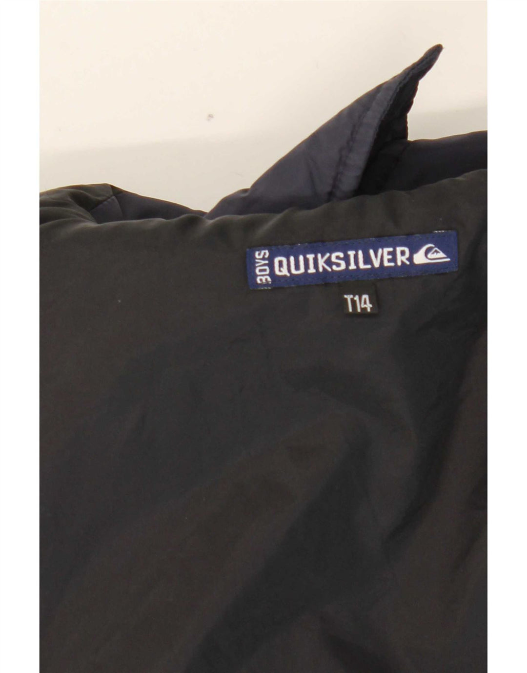 Quiksilver Boys Graphic Rain Jacket 13-14 Years Navy Blue Colourblock