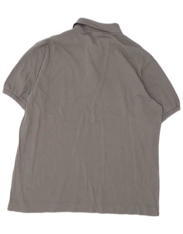 Lacoste Mens Polo Shirt Size 5 Large Grey Cotton