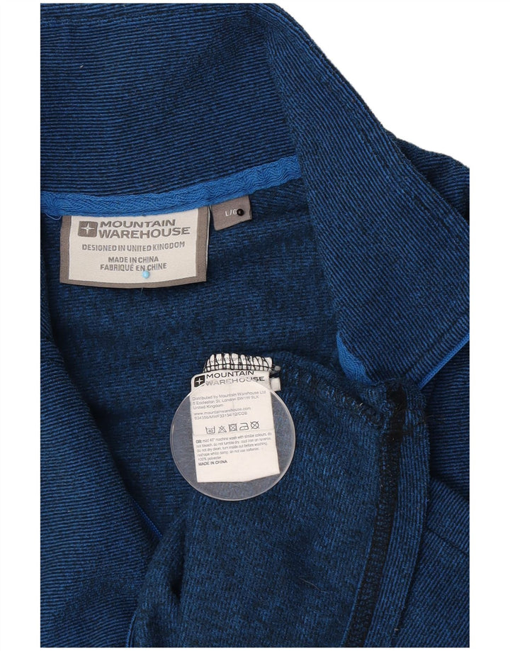 Mountain Warehouse Mens Pullover Tracksuit Top Large Blue Pinstripe