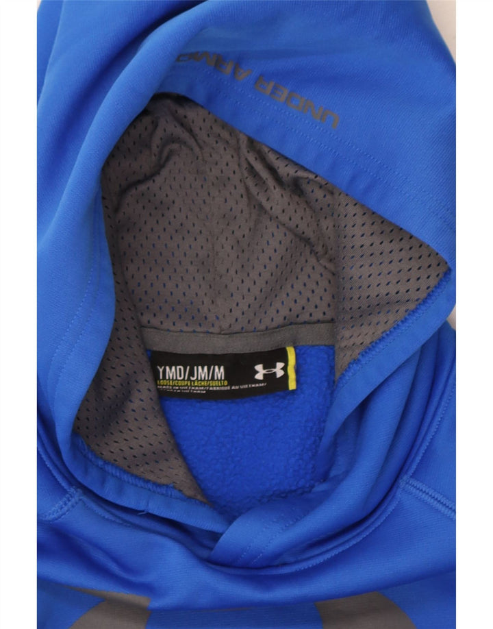 Under Armour Boys Graphic Hoodie Jumper 9-10 Years Medium Blue