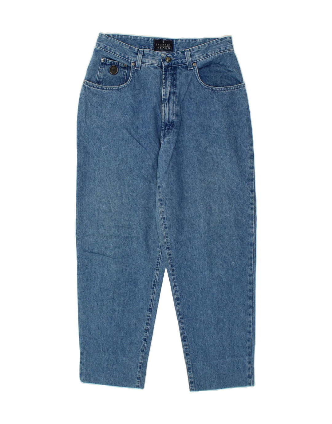TRUSSARDI Womens Loose Jeans W33 L27  Blue Cotton Vintage Trussardi and Second-Hand Trussardi from Messina Hembry 