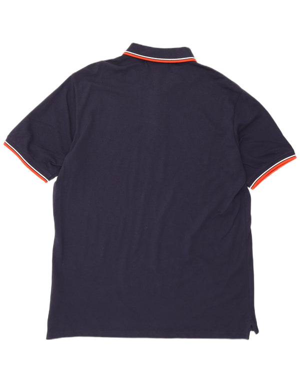 Sergio Tacchini Mens Polo Shirt 2XL Navy Blue Cotton