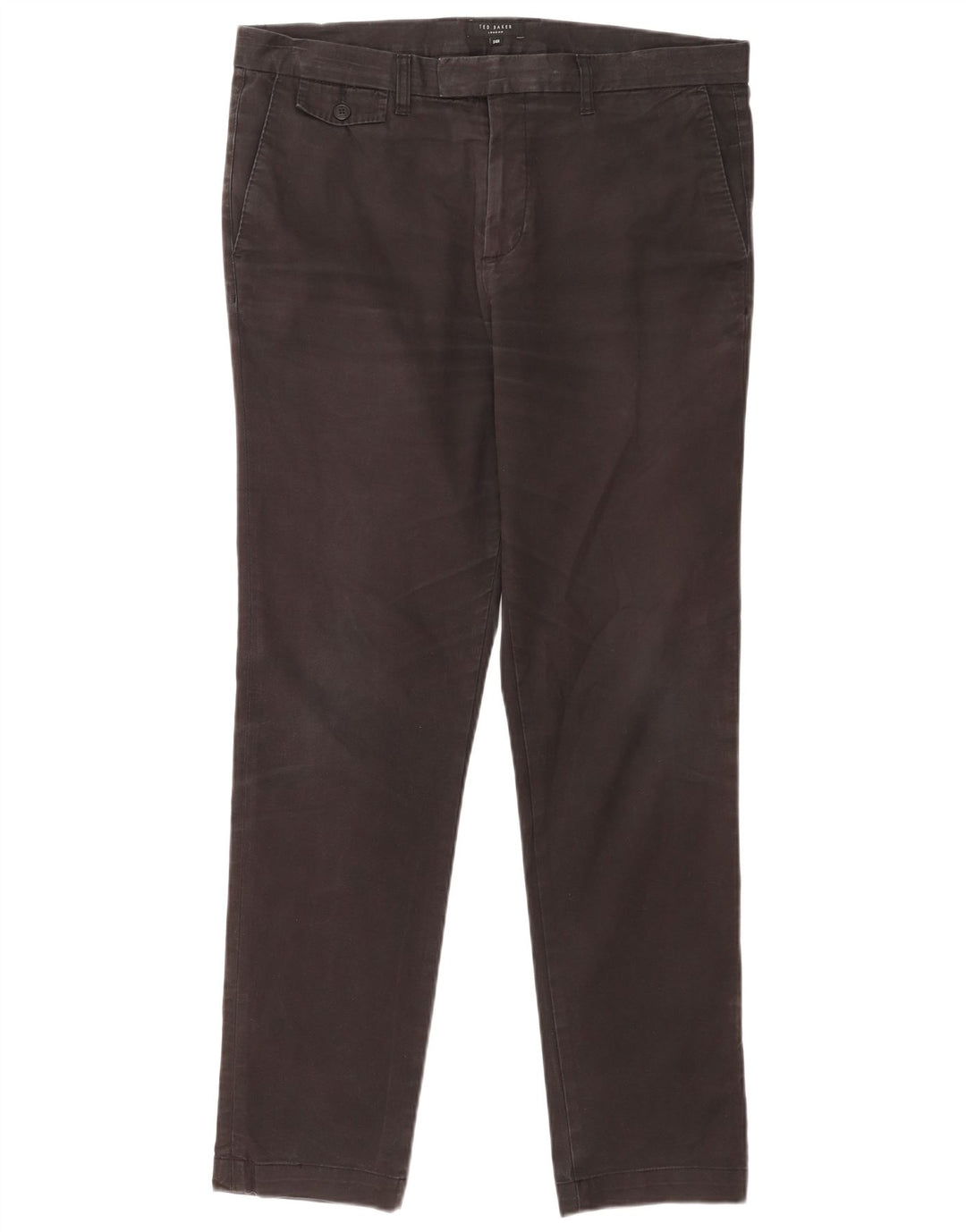 Ted Baker Mens Slim Fit Chino Trousers W34 L31 Grey Cotton