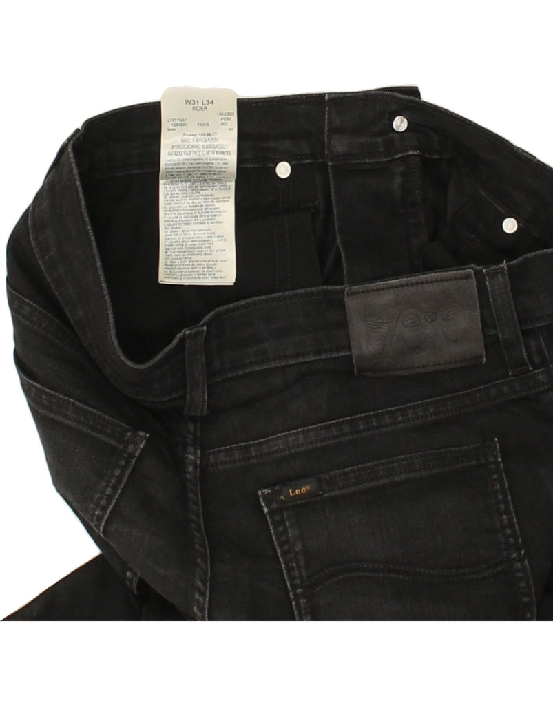 LEE Mens Rider Slim Jeans W31 L28 Black Cotton | Vintage Lee | Thrift | Second-Hand Lee | Used Clothing | Messina Hembry 