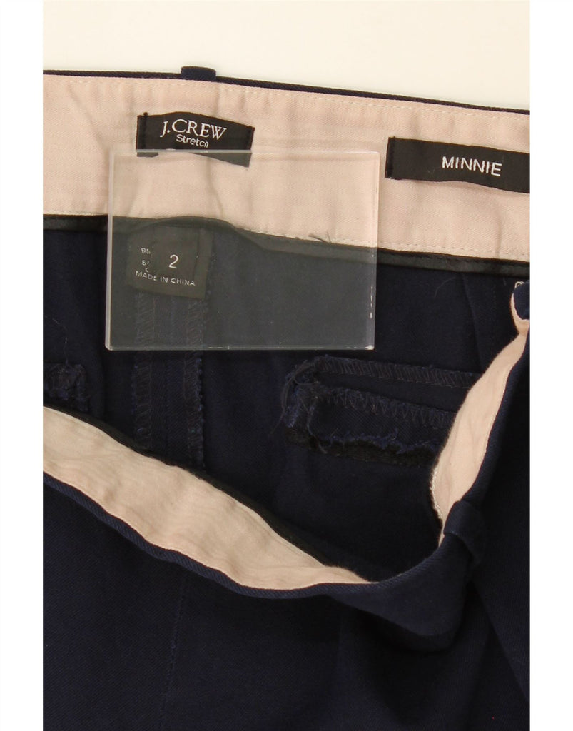 J. CREW Womens Minnie Skinny Cropped Trousers US 2 XS W28 L24 Navy Blue Vintage J. Crew and Second-Hand J. Crew from Messina Hembry 