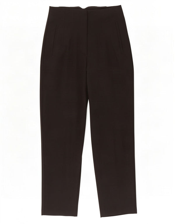 Zara Womens High Waist Tapered Suit Trousers Small W26 L26 Black