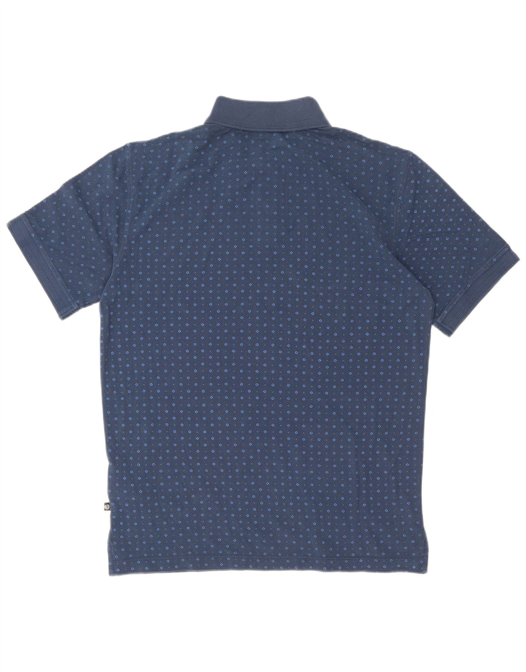 Bugatti Mens Polo Shirt Medium Blue Spotted Cotton
