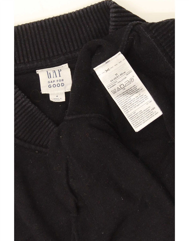 Gap Mens Cardigan Sweater Medium Black Cotton