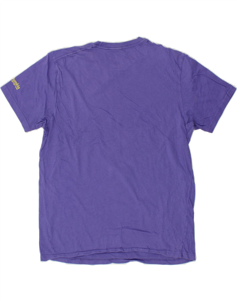 COLUMBIA Mens Graphic T-Shirt Top Large Purple Cotton Vintage Columbia and Second-Hand Columbia from Messina Hembry 