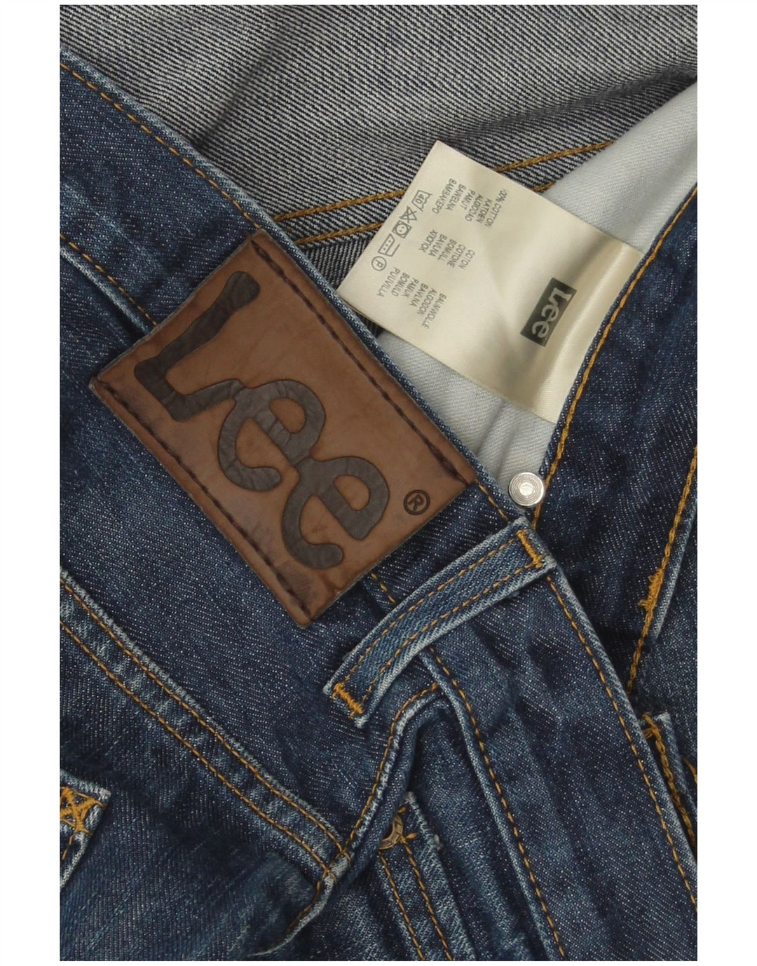 Lee Mens Zed Straight Jeans W34 L34 Blue Cotton