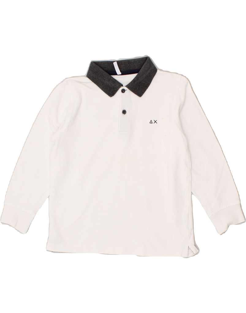 SUN68 Boys Long Sleeve Polo Shirt 5-6 Years White Cotton | Vintage Sun68 | Thrift | Second-Hand Sun68 | Used Clothing | Messina Hembry 