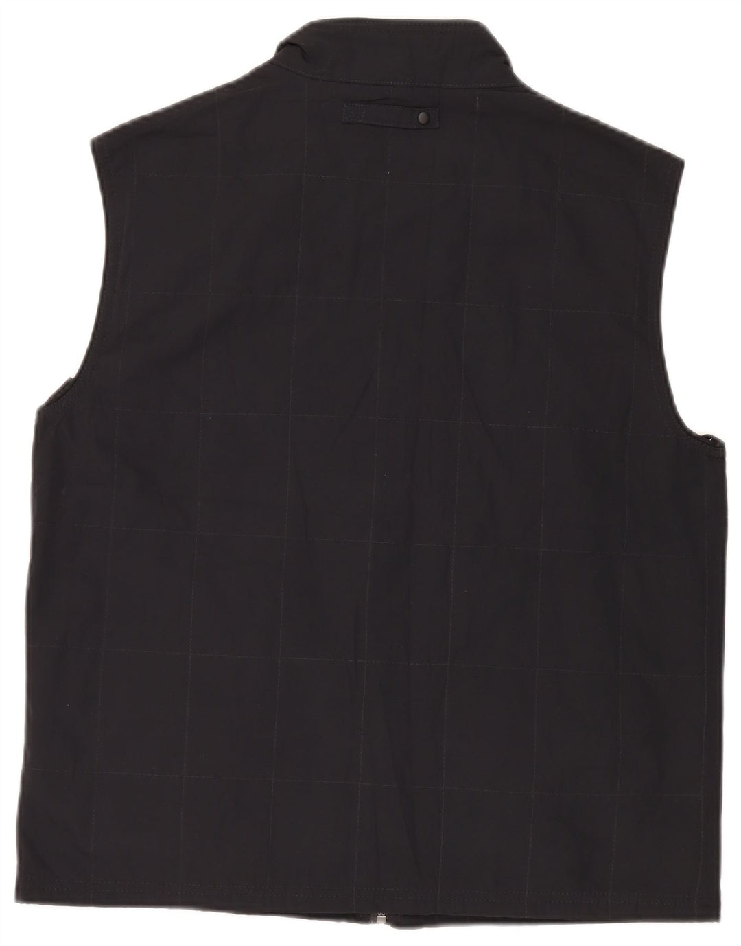 Massimo Dutti Mens Gilet UK 42 XL Black Check Polyester
