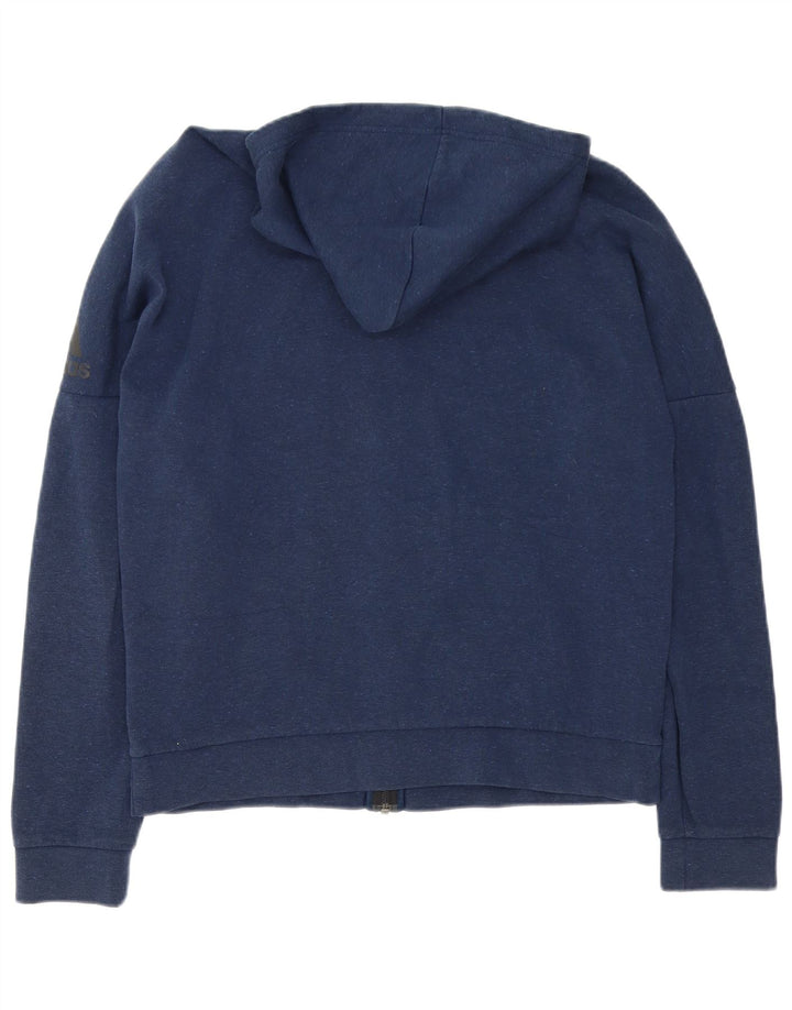 Adidas Mens Graphic Zip Hoodie Sweater Large Navy Blue