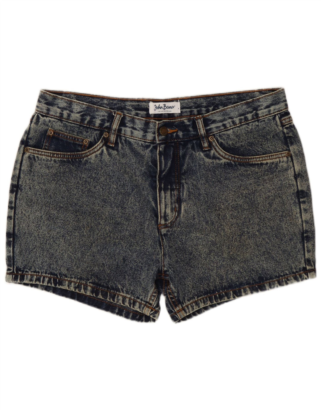 JOHN BANER Womens Denim Shorts W34 Large Blue Cotton