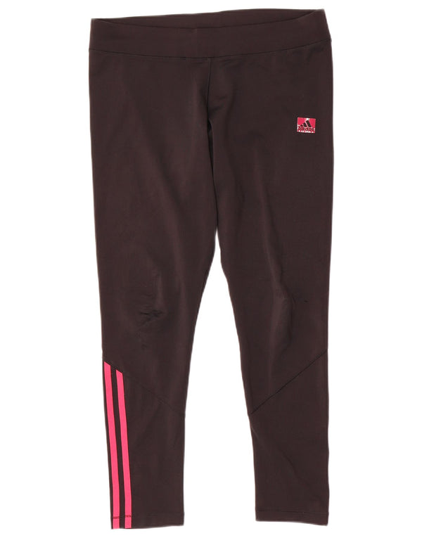 Adidas Womens Climalite Leggings UK 18 XL Black Polyester Sports
