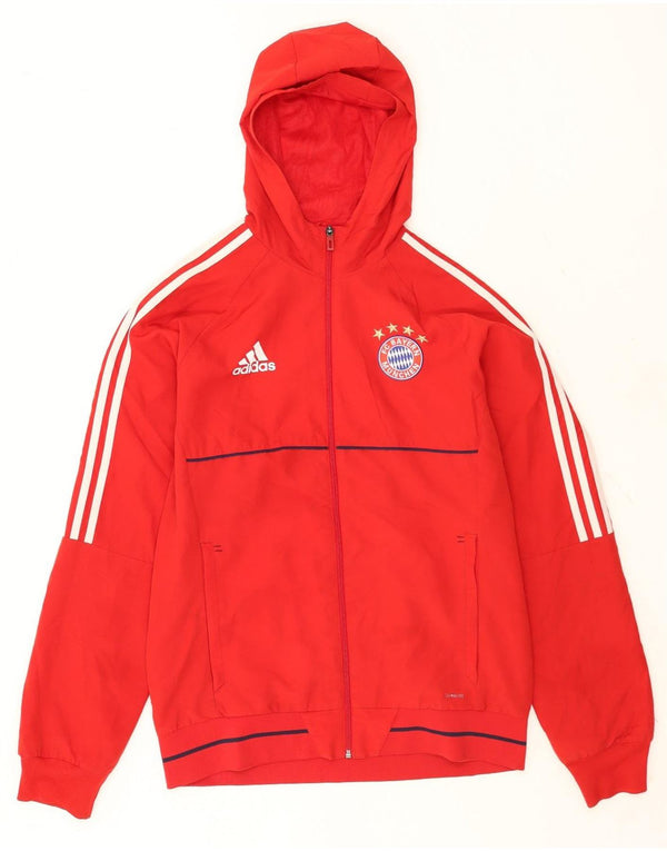 Adidas Mens FC Bayern Munchen Hooded Tracksuit Top Jacket Medium Red