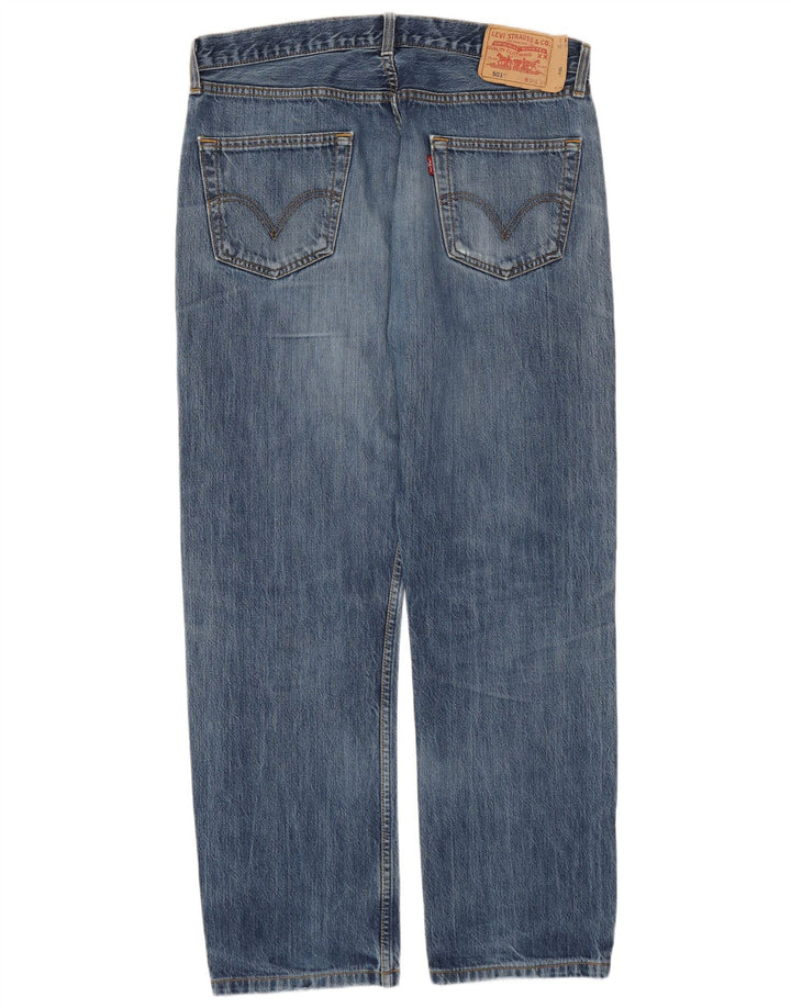 Levi's Mens 501 Distressed Straight Jeans W36 L30 Blue Cotton