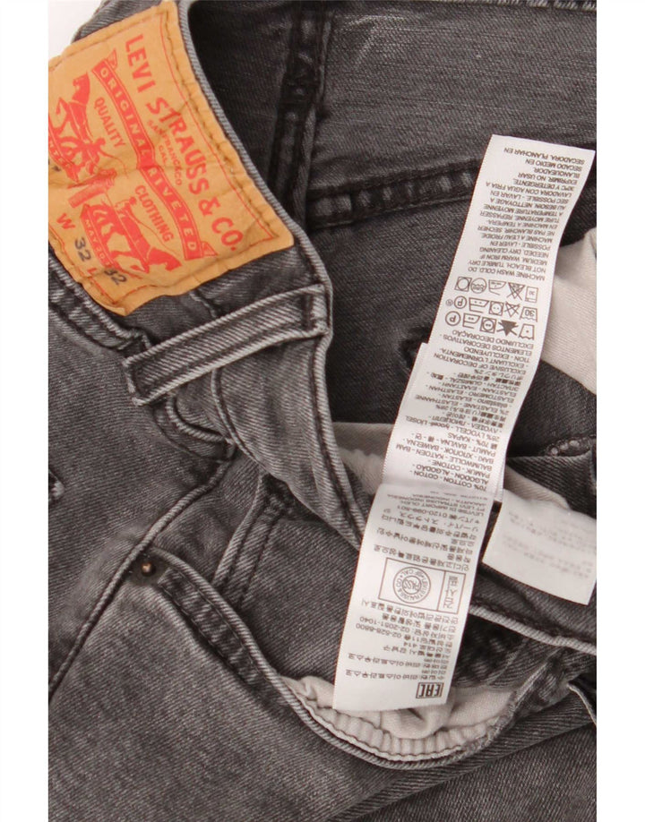 Levi's Mens 512 Slim Tapered Jeans W32 L32 Grey Cotton